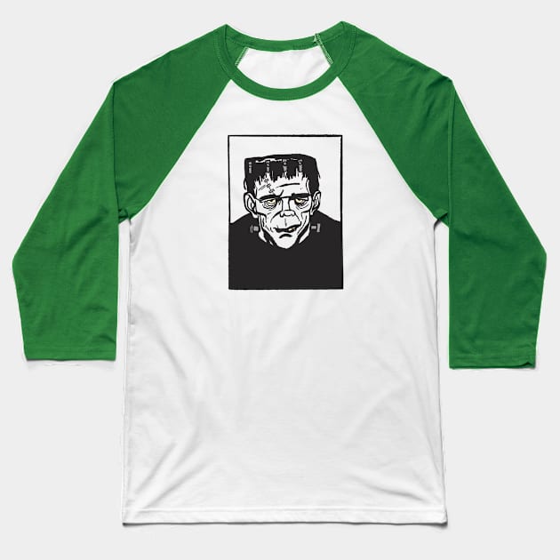 Frankenstein - Yeah I Know It's Actually Frankenstein's Monster Baseball T-Shirt by sombreroinc